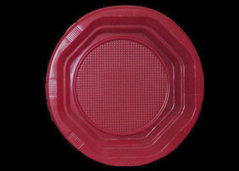 Round plastic plate (colored)