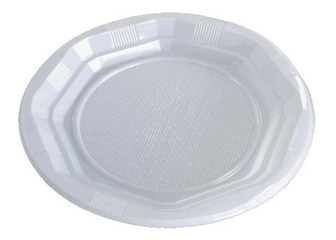 Round plastic plate 3 dim